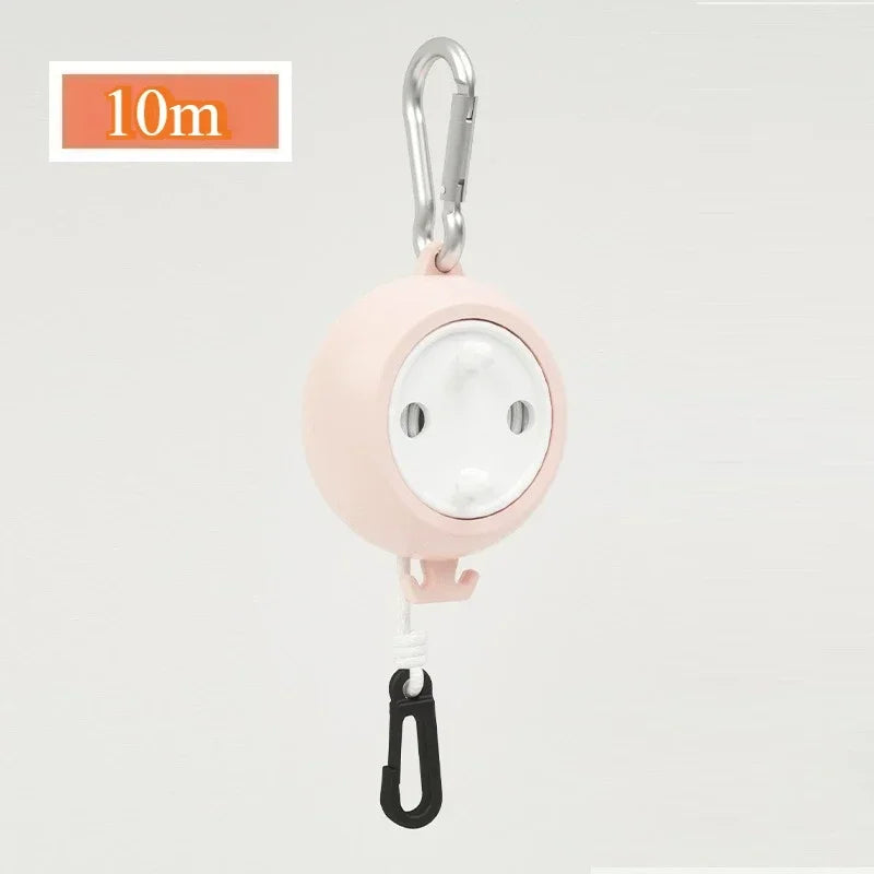 1Pcs 10M Clothesline Laundry Drying Rope Outdoor Clothes Line Windproof Anti-slip Retractable Cord for Hotel Camping Accessories