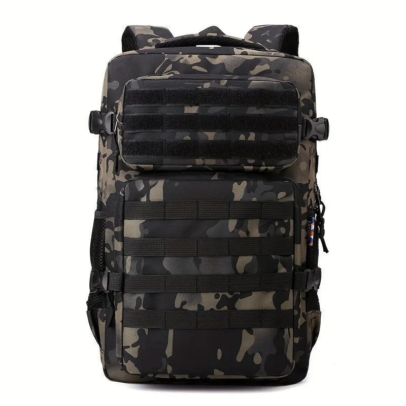 1 Pc Men's Camouflage Backpack, Hiking And Camping Backpack, LargeCapacity Multi-layer Outdoor Sports Backpack