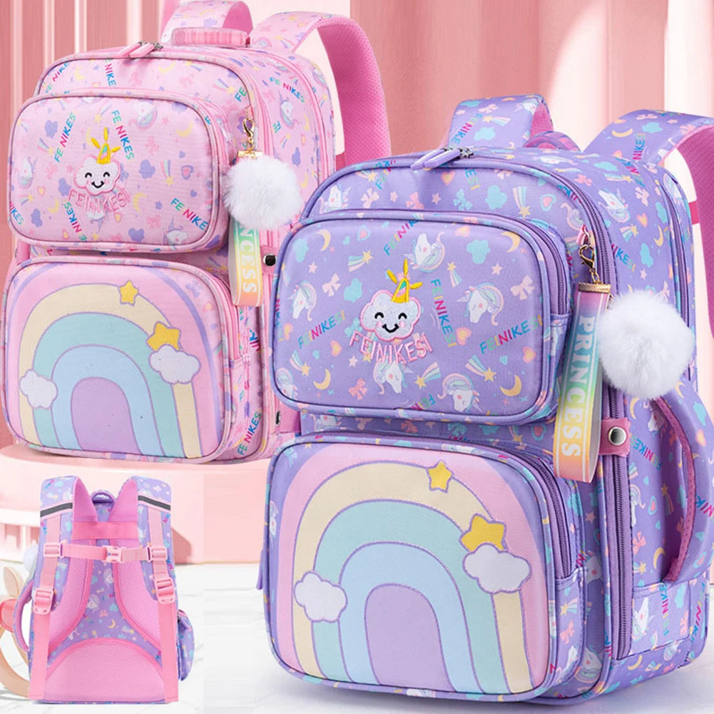 Cute Backpack For Primary School Student Stylish Portable Versatile Bag Breathable Preschool Books Bag Back To School Gift Girls