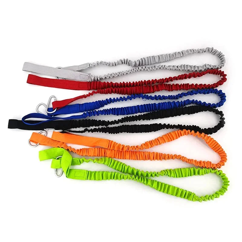 Elastic Kayak Paddle Leash & Fishing Rod Holder – Stretchable Coiled Safety Rope with Carabiner for Canoe, Rowing & Boat Accessories