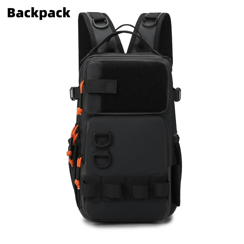 Lure Fishing Backpack with Rod Holders Outdoor Hiking Camping Hunting Rucksack Multifunctional Molle Travel Sports Fanny Pack