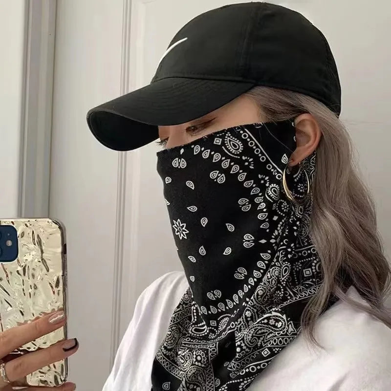 Moda Punk Unisex Summer Solar Protector Mask UV Protection Hip Hop Sports Face Neck Scarf Ear Cover for Men Women