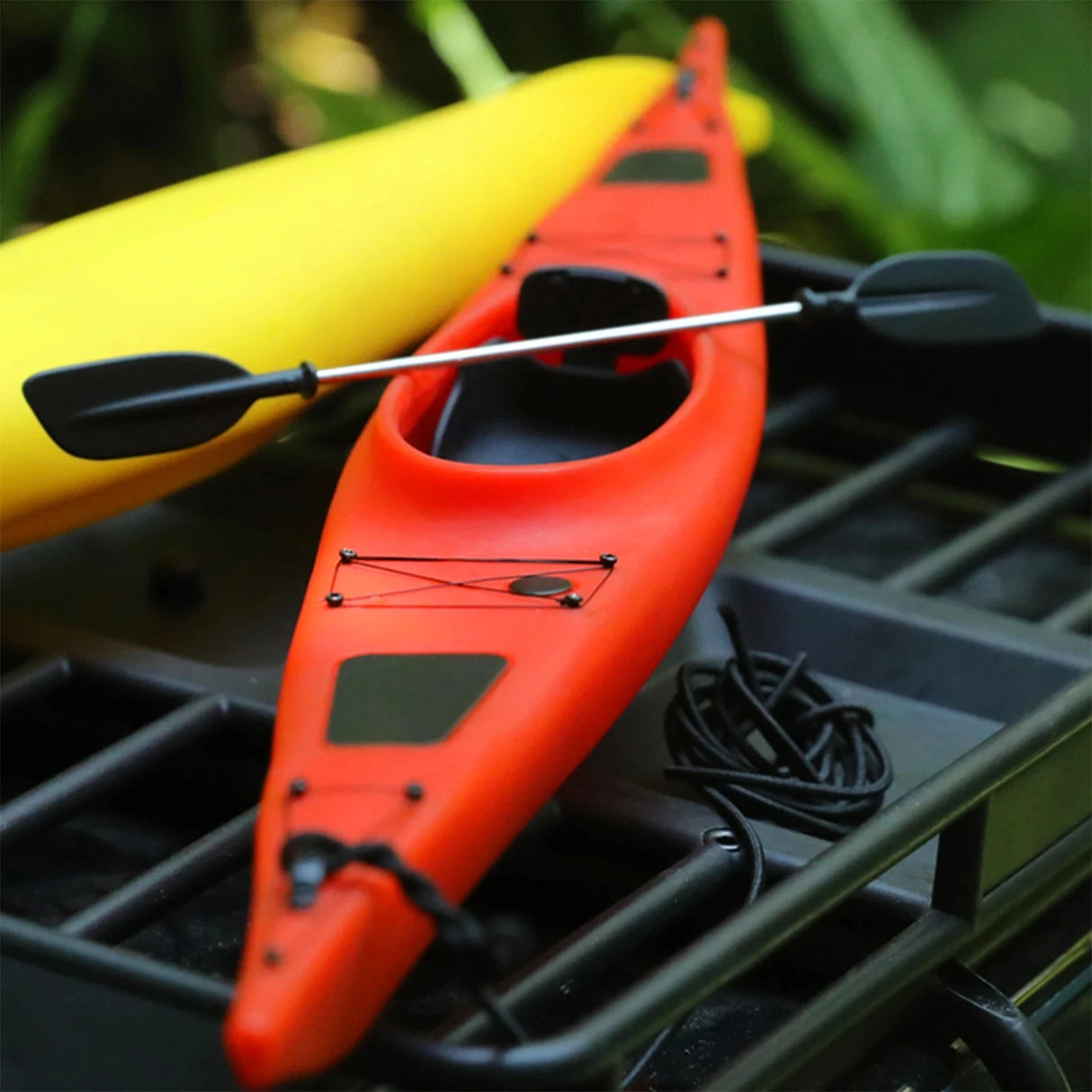 RC Kayak Simulation Boat with Paddle – 1/10 Scale for TRX4, Axial SCX10, D90, D110, Defender & G63 Models