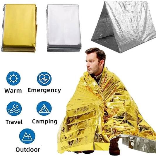 Emergency Thermal Poncho Blanket – Reusable Survival Mat
