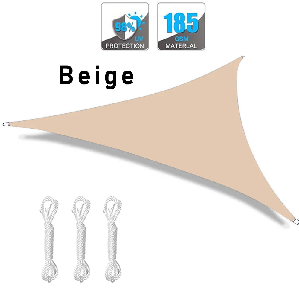 Outdoor sunshade sail triangular canopy sun protection garden canopy anti-ultraviolet outdoor sunshade and rain protection