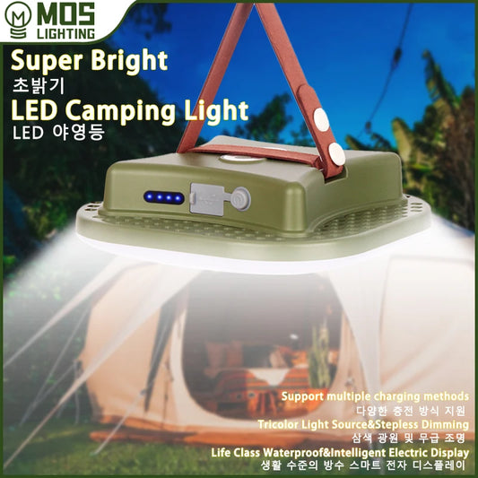 MOSLIGHTING Solar Charging Camping Lantern – 80W, Magnetic Zoom