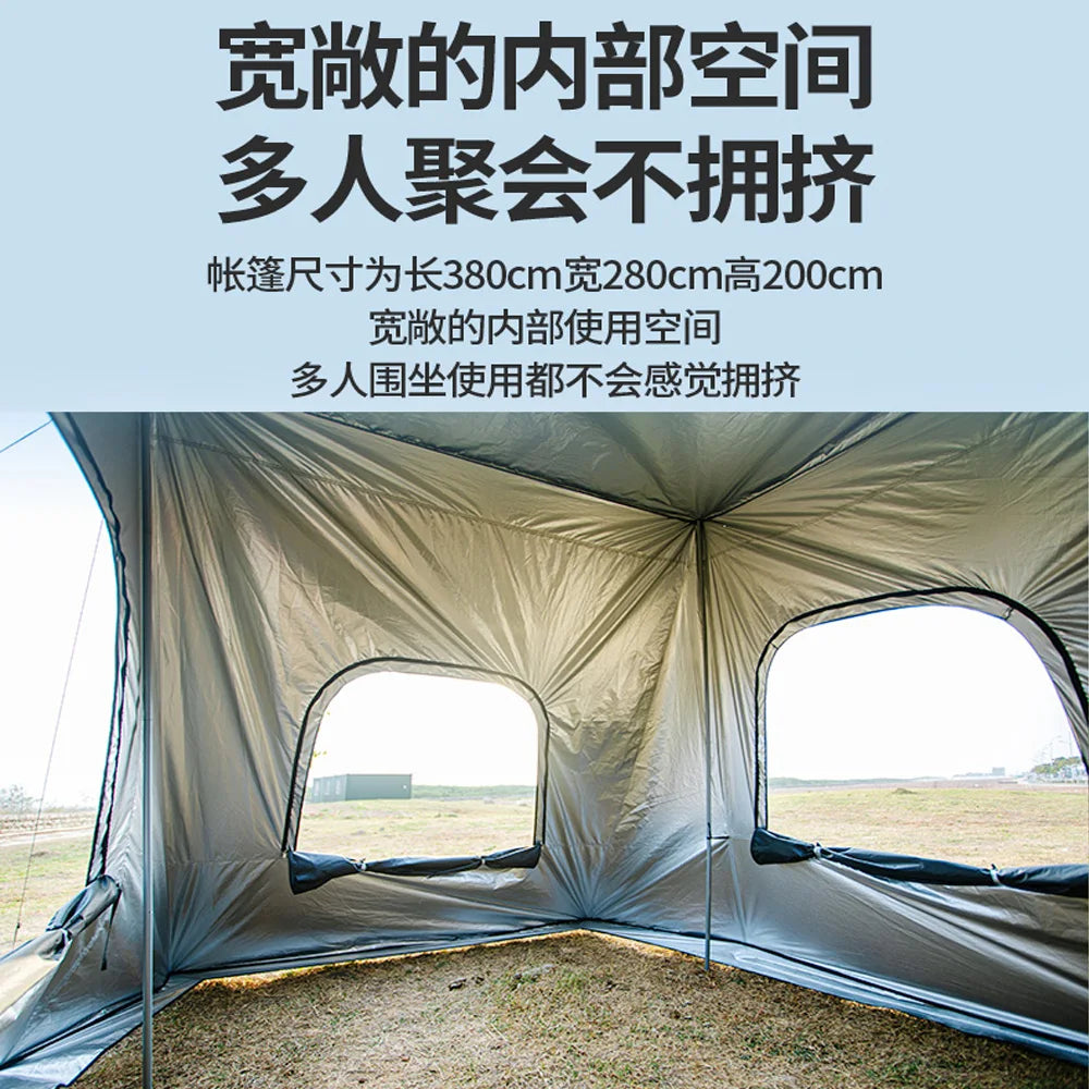 Universal SUV Camping Tent with Spacious Awning Waterproof Car Tent Easy Setup for Backpacking Traveling Outdoors Car tail tent