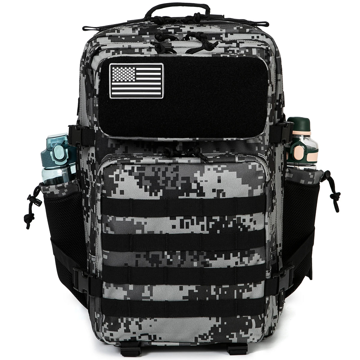 45L Tactical Backpack Molle System Men's Outdoor Hiking Rucksack with Bottle Holder EDC GYM Hunting Bag for Survival