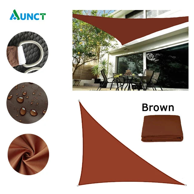 Waterproof Sun Shelter Triangle Sunshade Protection Outdoor Cover Garden Patio Pool Shade Sail Awning Camping Sun Shade 420D