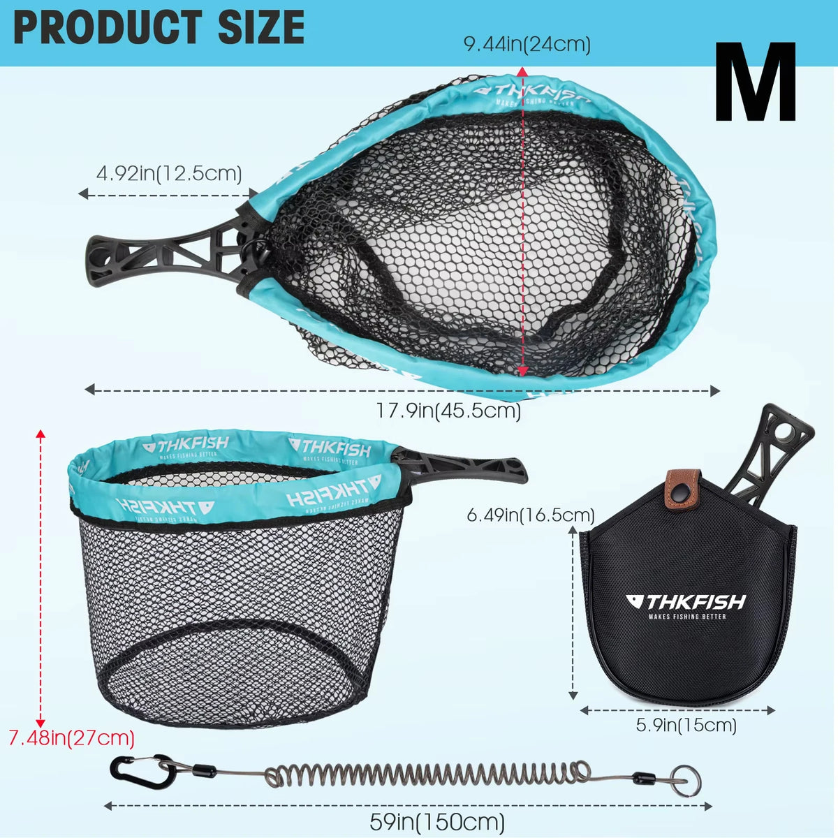 THKFISH Folding Fly Fishing Landing Net