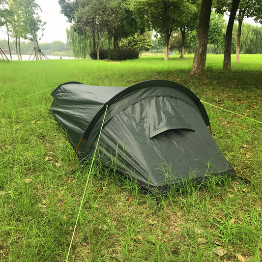 Backpacking Tent Outdoor Camping Sleeping Bag Tent Lightweight Single Person Sleeping Tent for Outdoor Camping Travel Hiking
