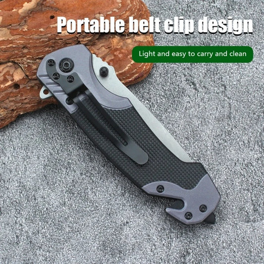 Multi Functional Sharp and Convenient Folding Knife Pocket Knife, Suitable for Wilderness Survival, Camping, Fishing, Hunting
