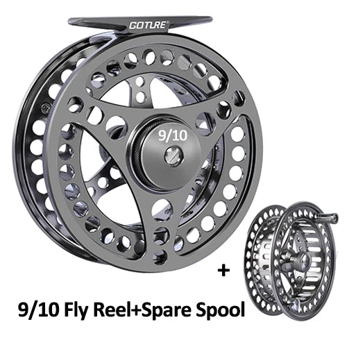 Goture CNC Large Arbor Fly Reel with Spare Spool