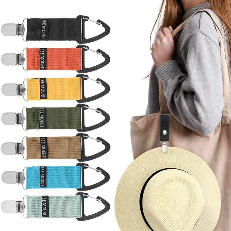 Backpack Clips Universal Portable Hat Keeper Clip Canvas Lightweight Storage Accessories Travel Outdoor Practical Gadgets