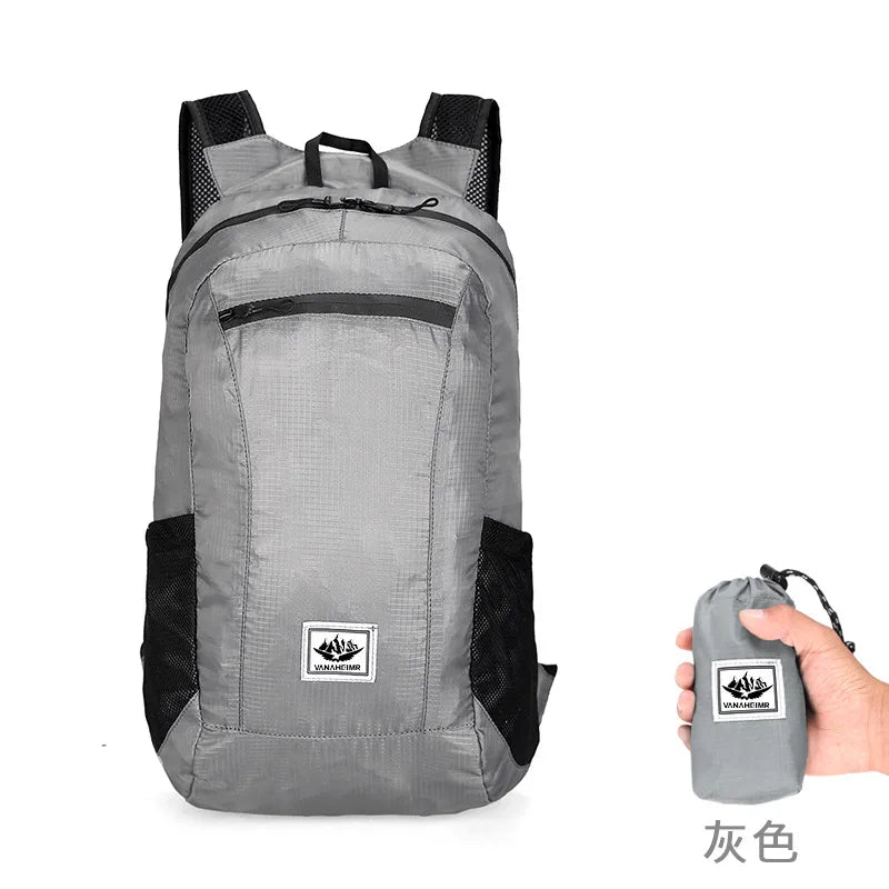 Portable Foldable Backpack Folding Mountaineering Bag Ultralight Outdoor Climbing Cycling Travel Knapsack Hiking Daypack 18L