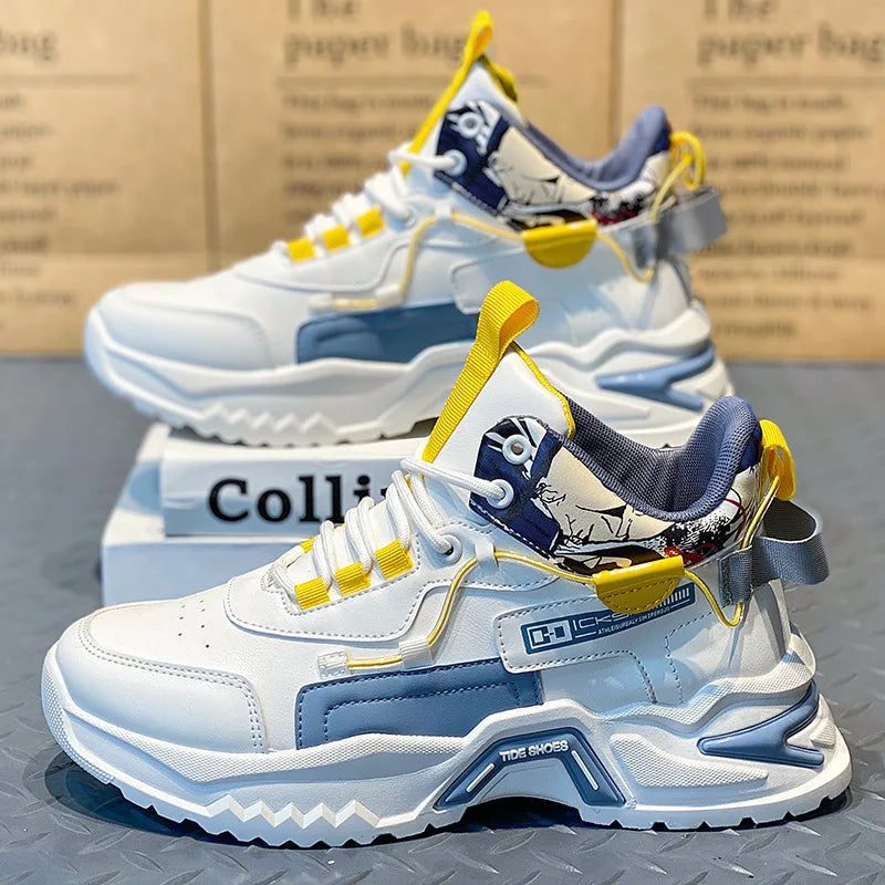 High Top Sneakers for Men – Fashion Outdoor Casual Shoes, Platform Vulcanized Tennis Trainers (2025)