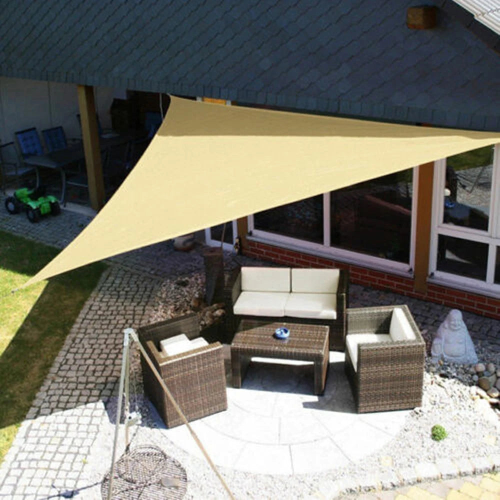Waterproof Sun Shelter Triangle Sunshade Protection Outdoor Cover Garden Patio Pool Shade Sail Awning Camping Sun Shade 420D