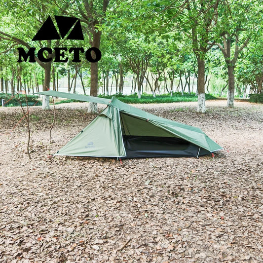 2 People Camping Tent Ultra Light Hiking Backpack Tent Dual Layer Waterproof Outdoor Travel Tunnel Tent Portable Trekking Tent