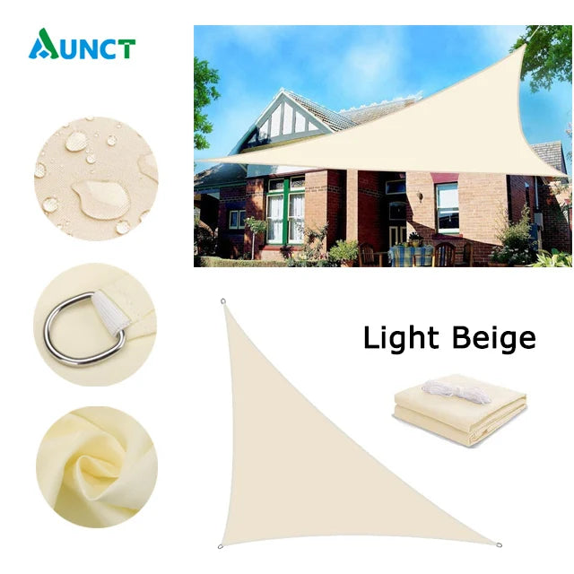 Waterproof Sun Shelter Triangle Sunshade Protection Outdoor Cover Garden Patio Pool Shade Sail Awning Camping Sun Shade 420D