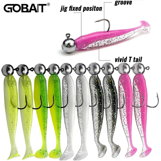 GOBAIT T-Tail Worm and Jig Head Kit