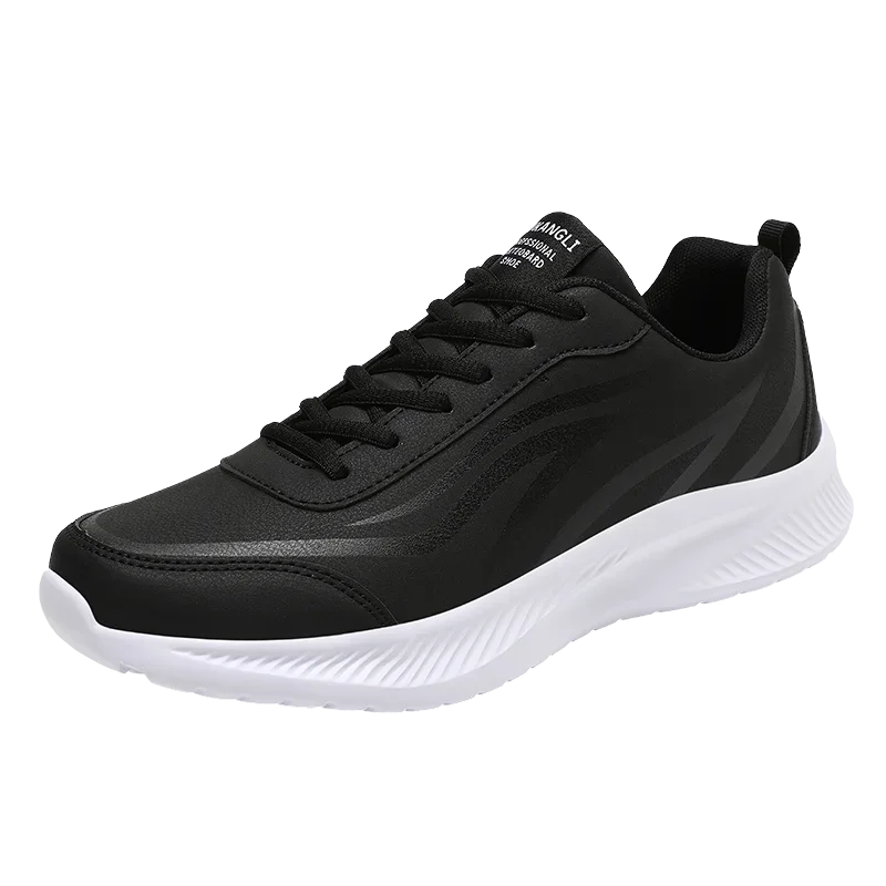 Men’s Waterproof Leather Running Shoes – Anti-Slip Wear-Resistant Walking & Sport Sneakers