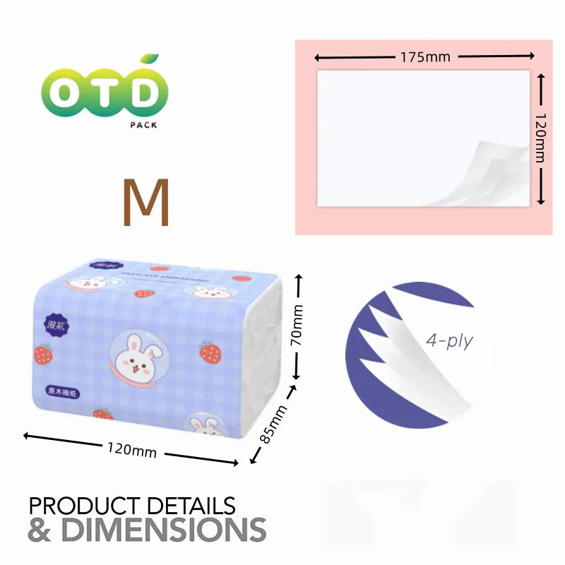 Facial Tissues Packs Pocket Paper Napkins Travel Size Mini Cute Print for Kid School Travel Camping Office Daily Use