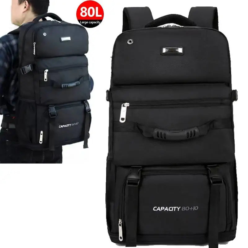 60L 80L Climbing Backpack Hiking Camping Rucksack Outdoor Travel Trekking Mountaineering Bag Large Sport Luggage Storage Bags
