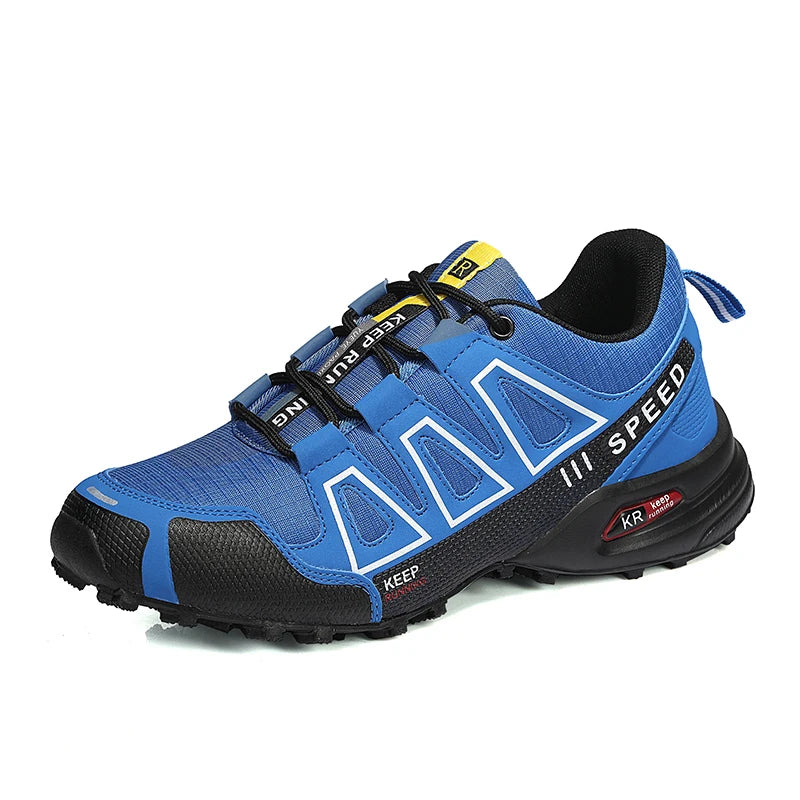Men’s All-Terrain Hiking Shoes – Breathable Mesh Outdoor Sports Sneakers (Non-Slip, Wear-Resistant, Cycling & Trekking)