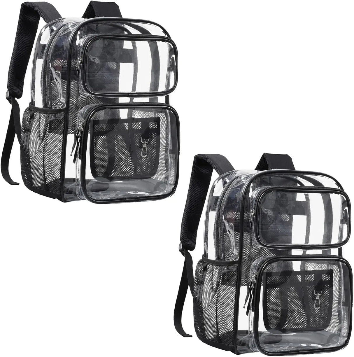 PACKISM Clear Backpack for School - 17 inch Large Heavy Duty Clear Bookbag, See Through PVC Backpacks (for age 12 above)