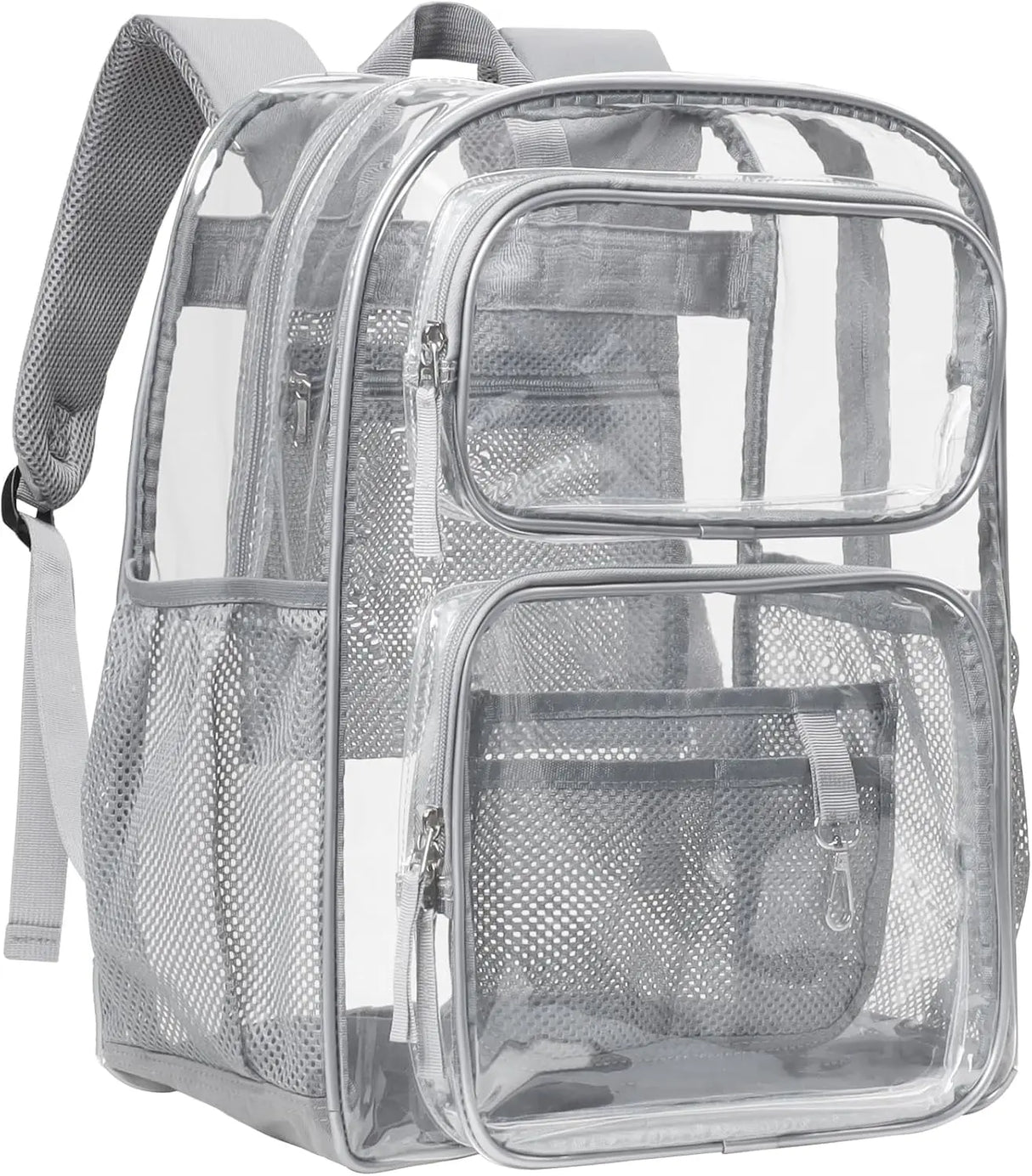 PACKISM Clear Backpack for School - 17 inch Large Heavy Duty Clear Bookbag, See Through PVC Backpacks (for age 12 above)