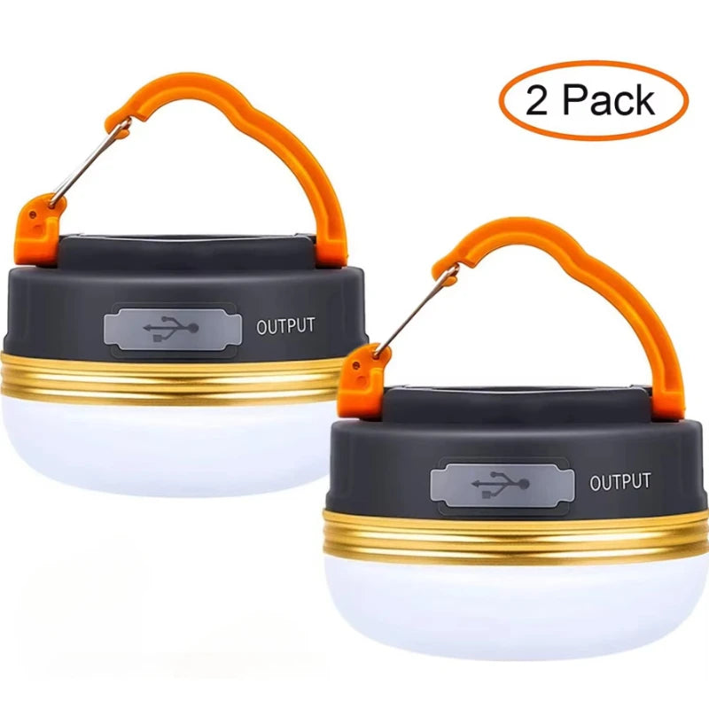 High Power Camping Lantern Tents Lamp 1200mah USB Rechargeable Portable Camping Lights Outdoor Hiking Night Hanging Lamp