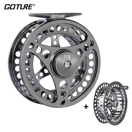 Goture CNC Large Arbor Fly Reel with Spare Spool