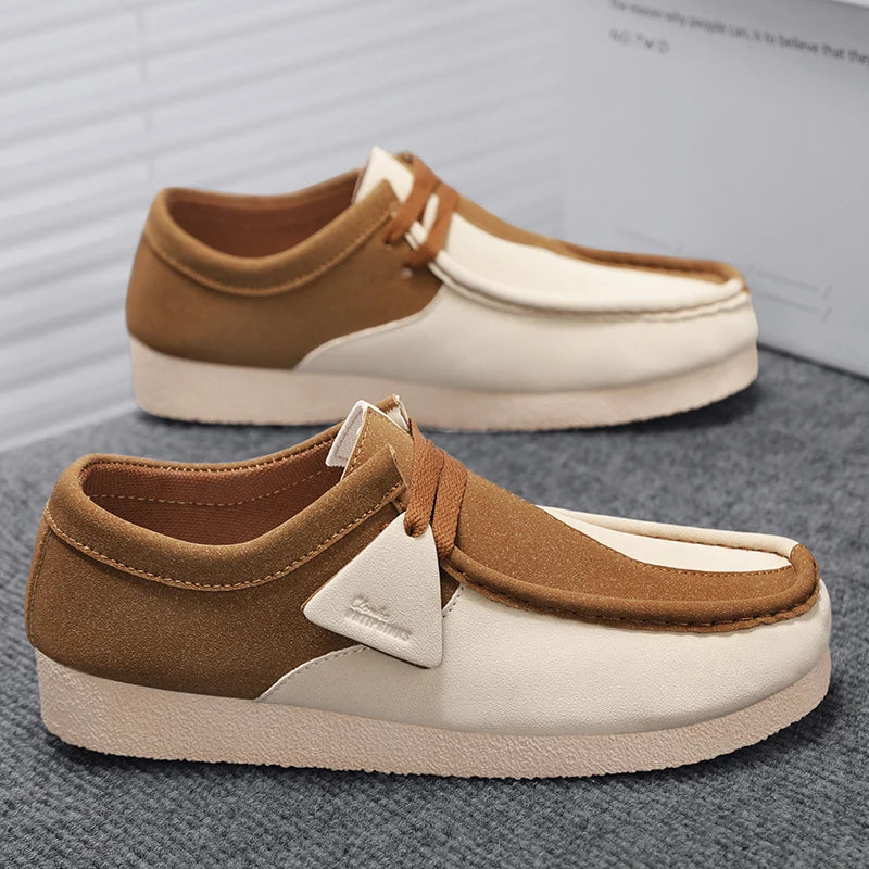 Men’s Casual Comfort Sneakers – Versatile Outdoor Fashion Shoes with Thick Sole