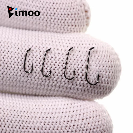 Bimoo 2X Dry Fly Hooks Black Nickel (50/100 Pack)