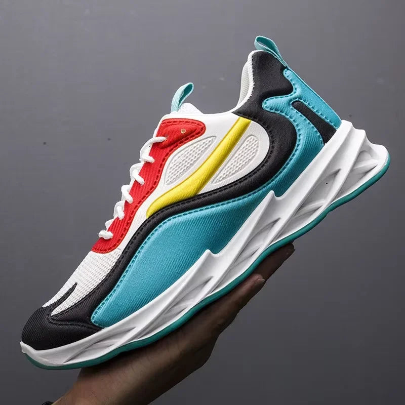 Men’s Trendy Sports Shoes – Cushion Running Sneakers, Breathable Soft Sole Trainers for Walking & Jogging