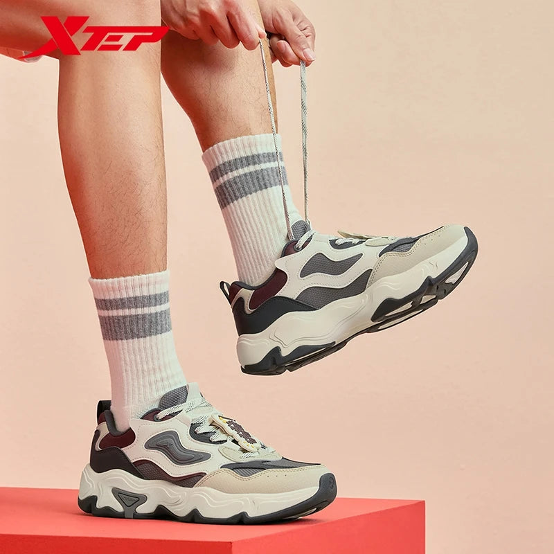 Xtep Star Trails 2.0 Men’s Casual Sneakers – Retro Thick Sole Low-Top Sports Shoes (2025 Collection)