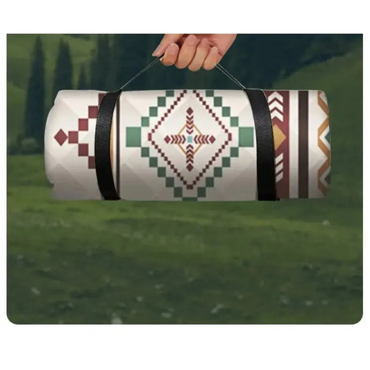 Waterproof Picnic Blanket, 200x200CM Large Beach Blanket Outdoor Picnic Mat, Beach Mat with Carrying Handle for Camping, Beach