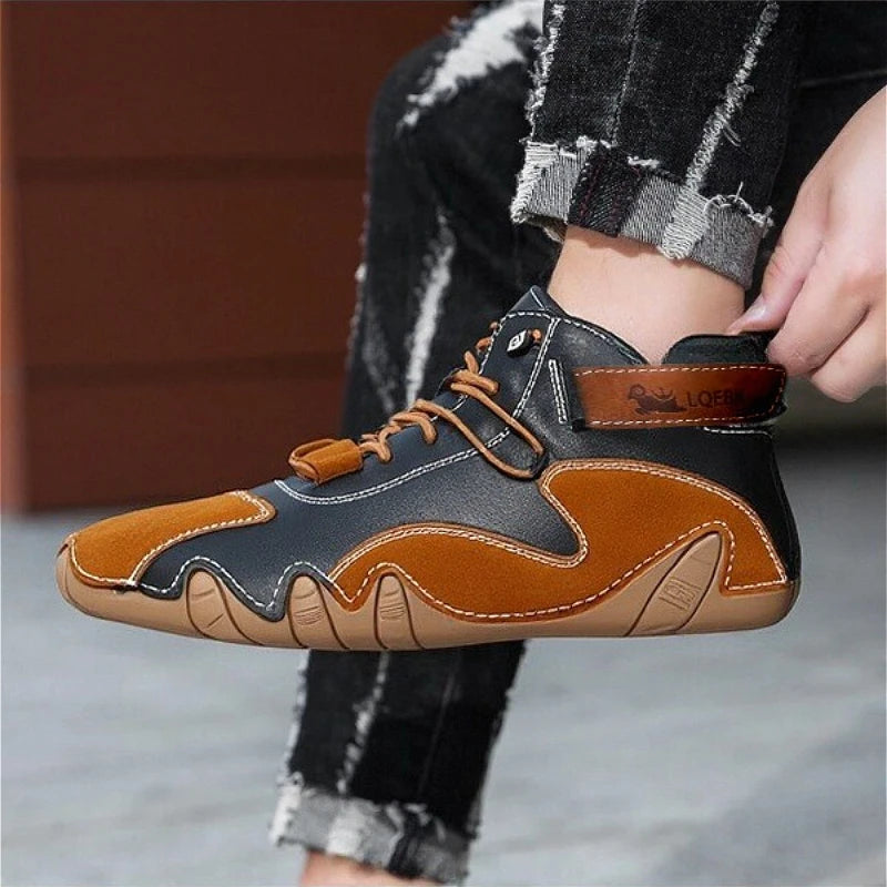 Men’s Walking Shoes – Soft Comfortable Leather Sneakers for Travel, Street Fashion & Daily Wear