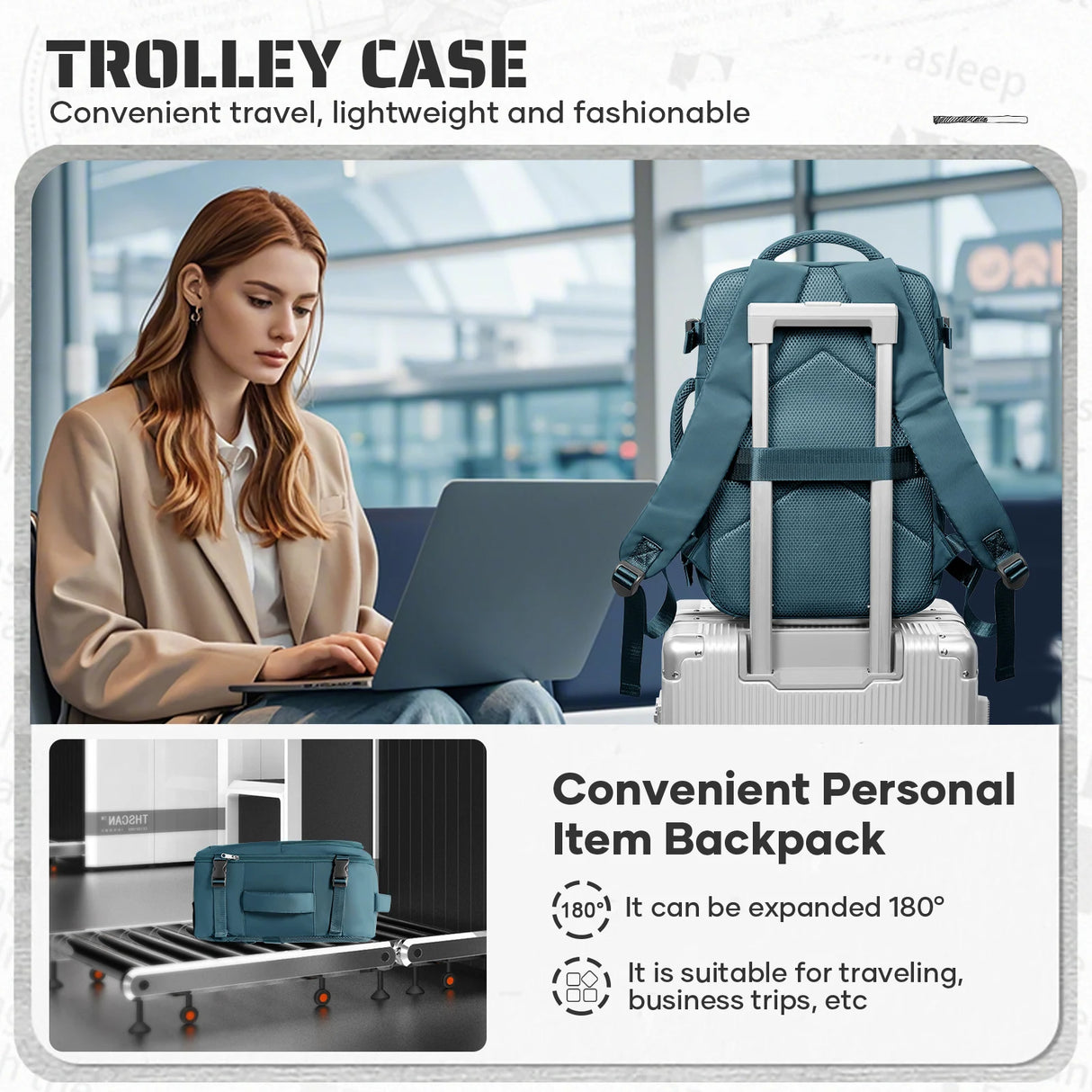 Cabin Bag Underseat Travel Backpack, Women Mens Outdoor Backpack Carry-on Backpack, Cabin Luggage Aviation Wizzair 40x30x20 Bag