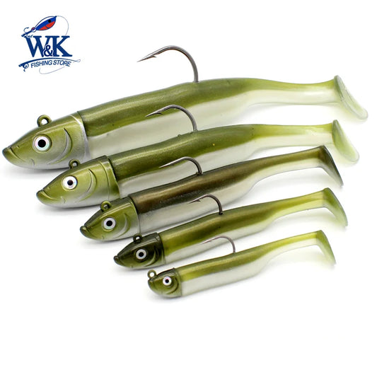 Inshore Paddle Tail Soft Lure and Jig Head Kit