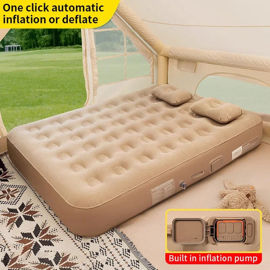Self-Inflating Air Mattress with Built-In Pump – Single or Double