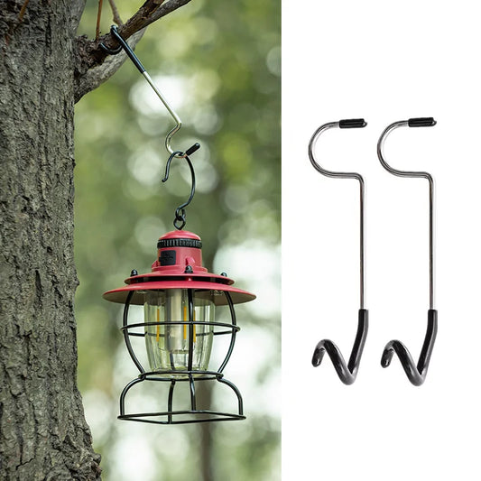 Stainless Steel Portable Light Stand Holder Hooks for Tent Pole Lamp Hanger Hunting Fishing Lantern Outdoor Camping Tools