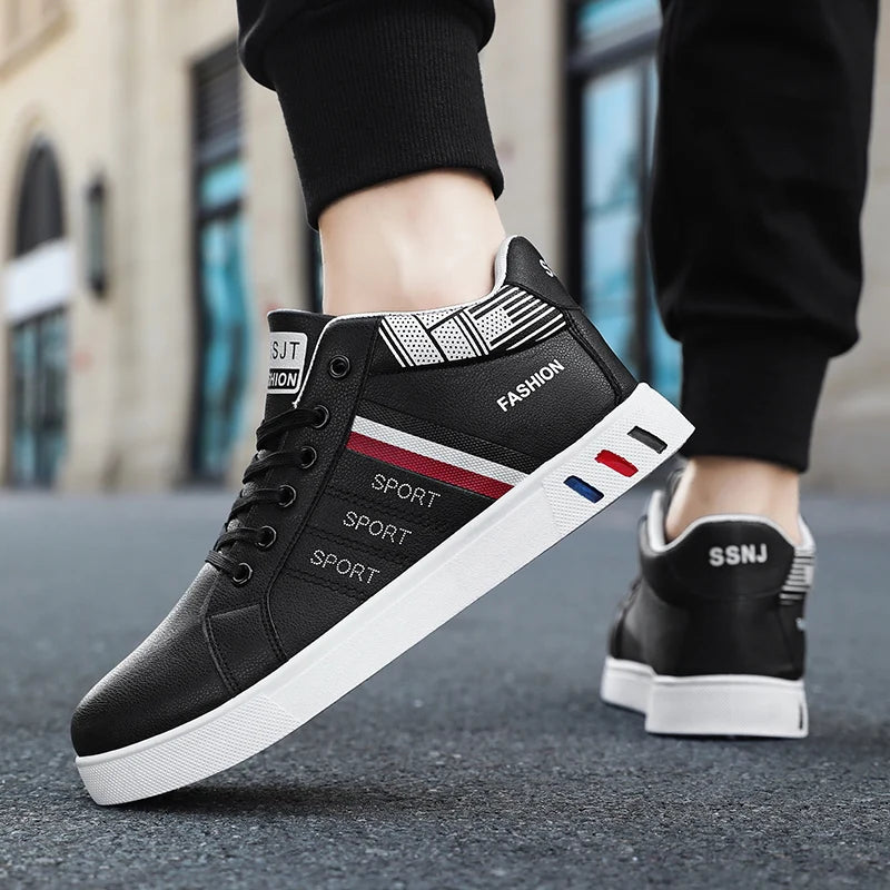 Men’s Casual Walking Sneakers – Breathable Outdoor Platform Board Shoes for Daily Fashion & Comfort