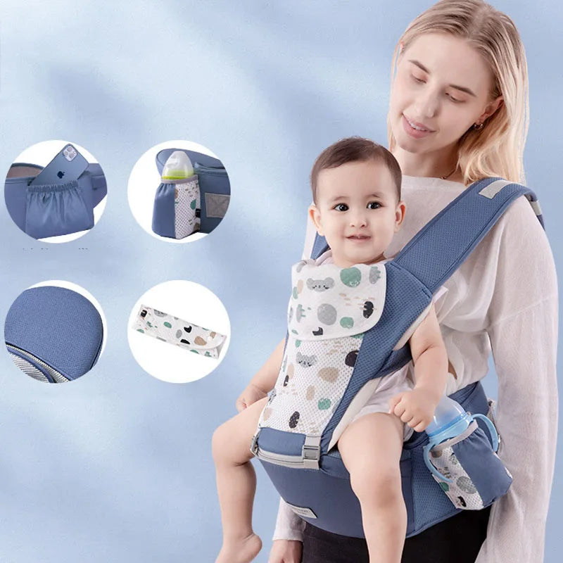 New Ergonomic Baby Carrier Infant Baby Hipseat Carrier 3 In 1 Front Facing Ergonomic Kangaroo Baby Wrap Sling 0-48 Month