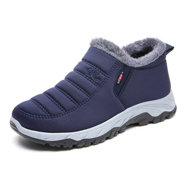 Men’s Winter Warm Cotton Shoes – Non-Slip Casual Snow Boots with Chunky Sole