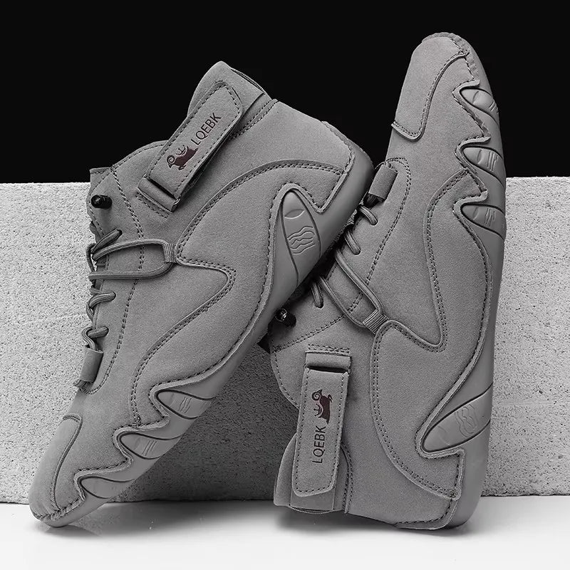 Men’s Walking Shoes – Soft Comfortable Leather Sneakers for Travel, Street Fashion & Daily Wear