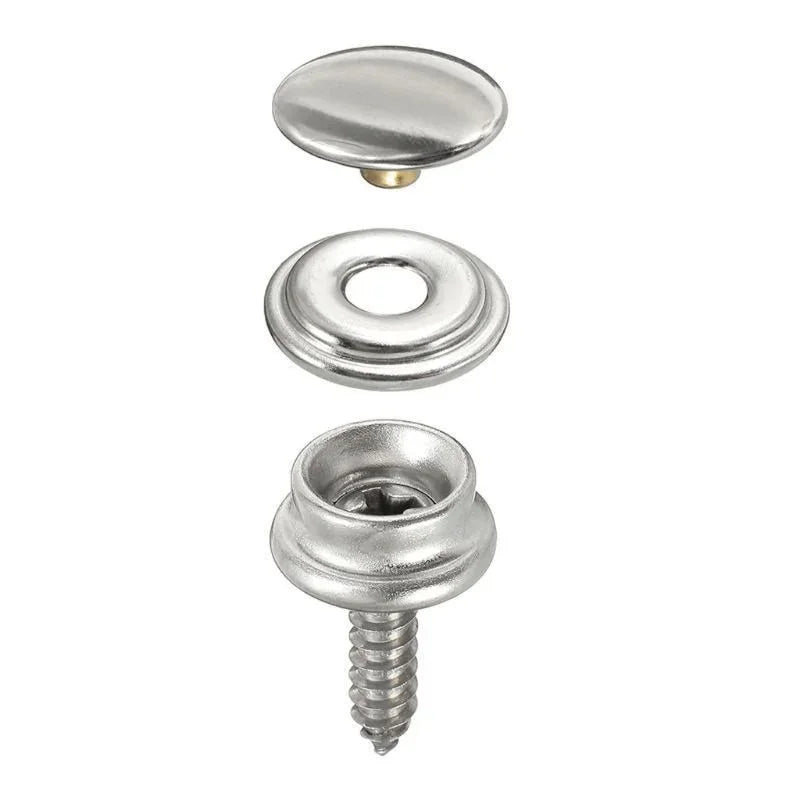 10 Sets Stainless Steel Tapping Snap Fastener Kit Tent Marine Yacht Boat Canvas Cover Tools Sockets Buttons Car Canopy Accessori