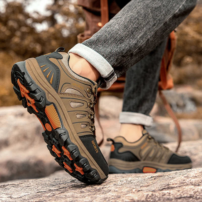 Men’s Hiking Shoes – Waterproof Anti-Slip Outdoor Trekking Sneakers Lightweight Breathable Trail Boots