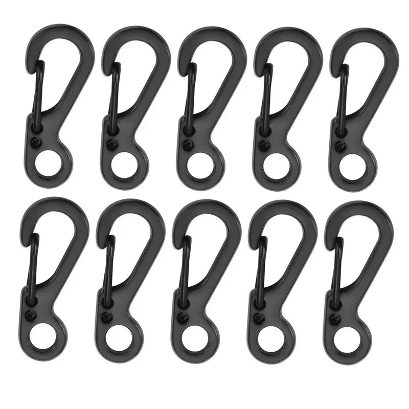 Mini Paracord Carabiner Keychains – 10 Pack