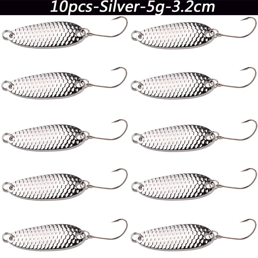 Trout Spoon and Spinner Lures (10 Pack)